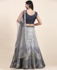 Fancy Heavy Organza Fabric with Elegant Real Mirror & Codding work Lehenga